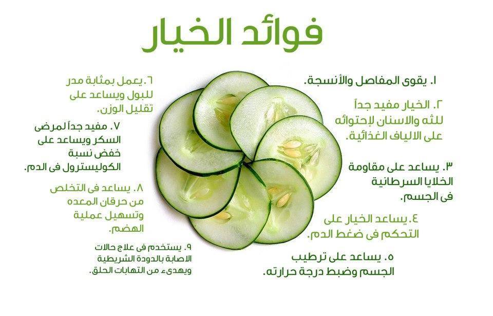 فوائد الخيار