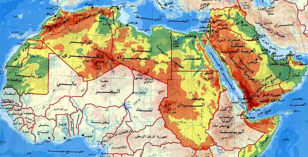 خريطة الدول العربية 20160819 1095