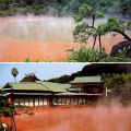 بالصور ينبوع بركة الدم الساخن اليابان