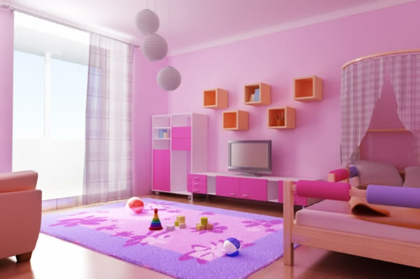 بالصور غرف نوم فتيات باللون الوردي