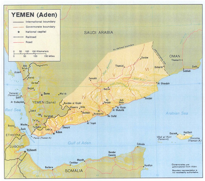خريطة اليمن الشمالي
